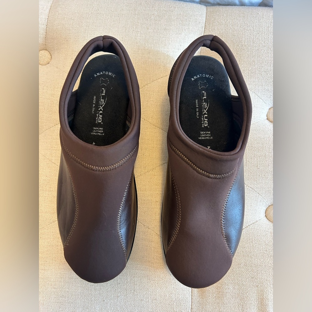 Flexus By Spring Step Shoes 41 9.5/10 Flexia Slingback Brown Comfort Anatomic
